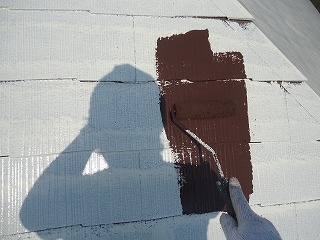屋根 中塗り