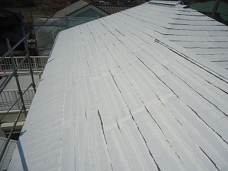 屋根 下塗り 完了