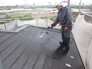 屋根 高圧バイオ洗浄