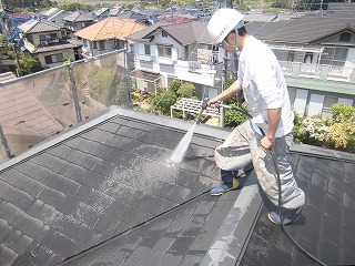 屋根 高圧バイオ洗浄