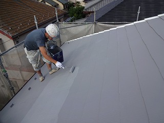 屋根 上塗り