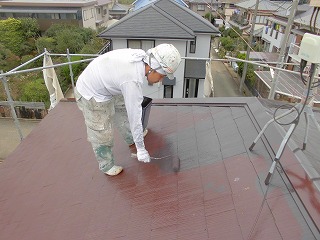 屋根 上塗り