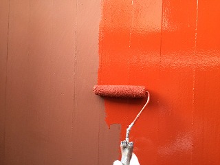 続いて外壁下塗り塗装！