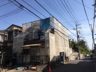 成田市で外壁塗装着工！