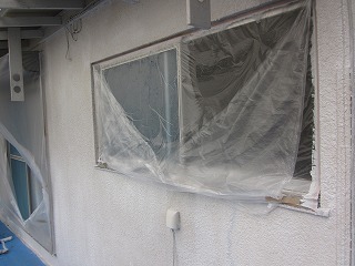 松戸市外壁　下塗り（後）