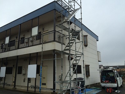 成田市アパート 折半屋根塗装