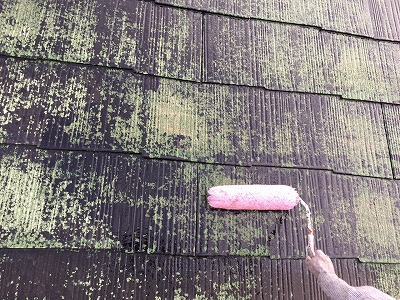 市川市アパート 屋根下塗り塗装