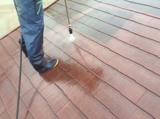屋根 高圧洗浄2