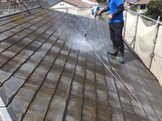 屋根洗浄1