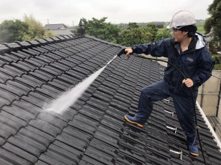 屋根洗浄1