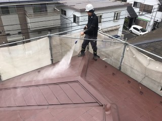 屋根 洗浄1