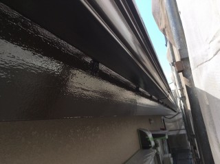 雨樋、破風板塗装3