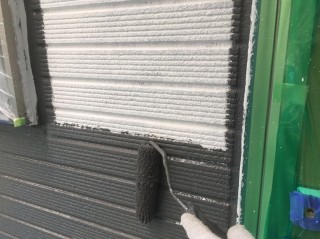 外壁中塗り塗装 グレー