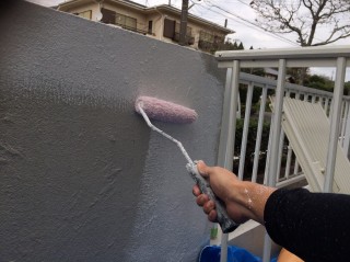 門塀 下塗り塗装1