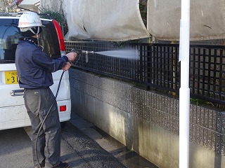 船橋市外壁　高圧バイオ洗浄