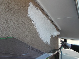 佐倉市外壁　下塗り塗装
