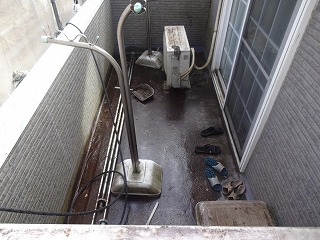 八街市バルコニー　高圧バイオ洗浄