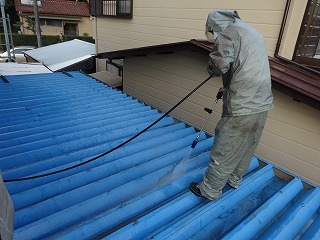 袖ヶ浦市屋根　高圧バイオ洗浄