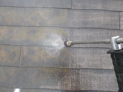 匝瑳市 屋根 高圧洗浄作業
