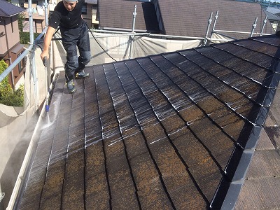 屋根 バイオ高圧洗浄