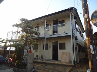 外壁塗装　成田市アパート　遮熱塗料サーモアイ塗装