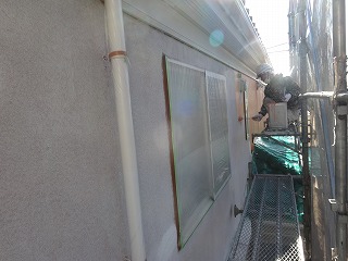 佐倉市ガイナ外壁　中塗り塗装